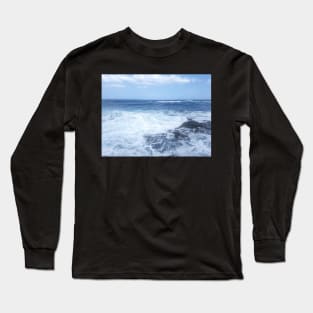 Blue Ocean Waves Long Sleeve T-Shirt